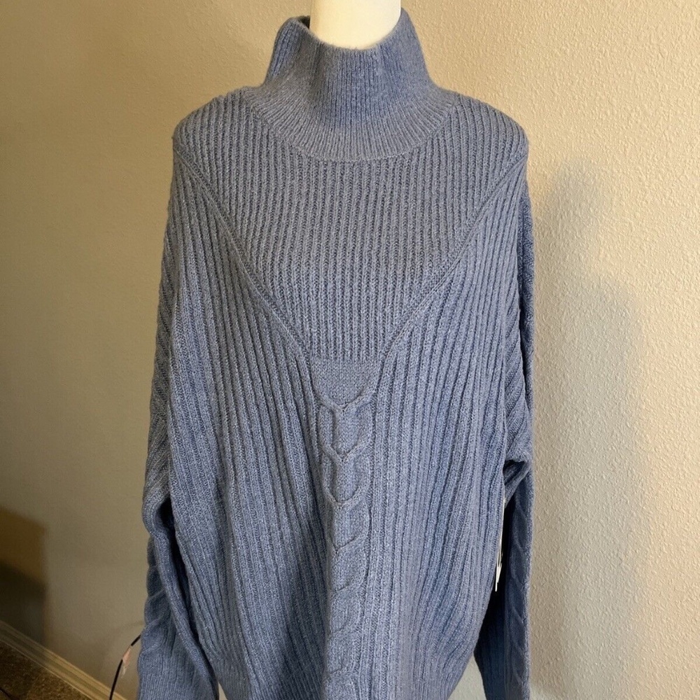 RD Style Blue Mockneck Sweater Size Large NWT